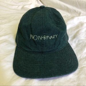 Green Hand-Stiched Non Binary Hat